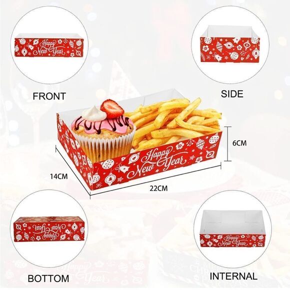 Christmas Snack Trays Set of 30 NWT - Picture 5 of 9